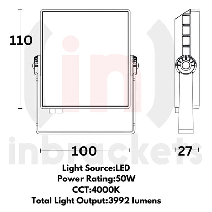 LED Flood Light Slimline Aluminium - 10w - 50W