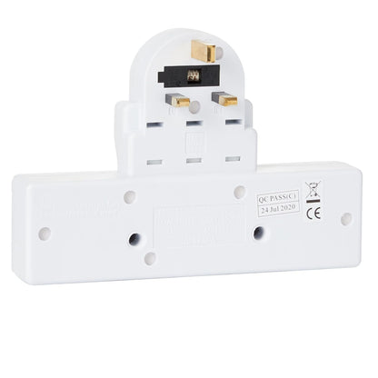 3 Way  Extension Wall Socket Adaptor UK Plug Convert 13A Neon Switched