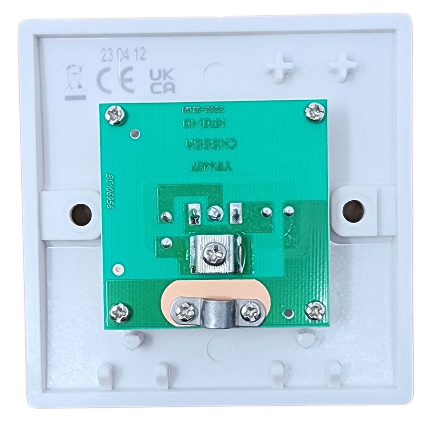 Single Gang White Coaxial Socket Faceplate for T.V. Aerial