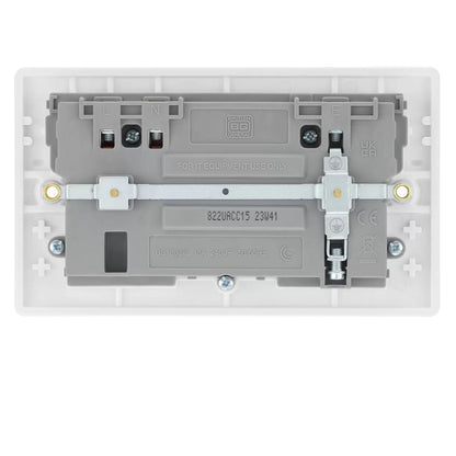 Double 13A Switched Socket with 15W USB A &  2 x C Charger Port Masterplug