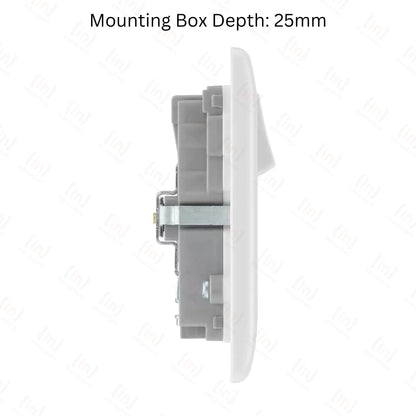 Double 13A Switched Socket with 15W USB A &  2 x C Charger Port Masterplug