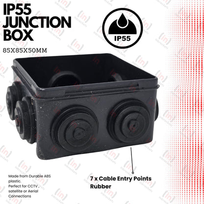 IP JUNCTION BOX IP55 WATERPROOF outdoor for cctv aerial net 85x85x50mm