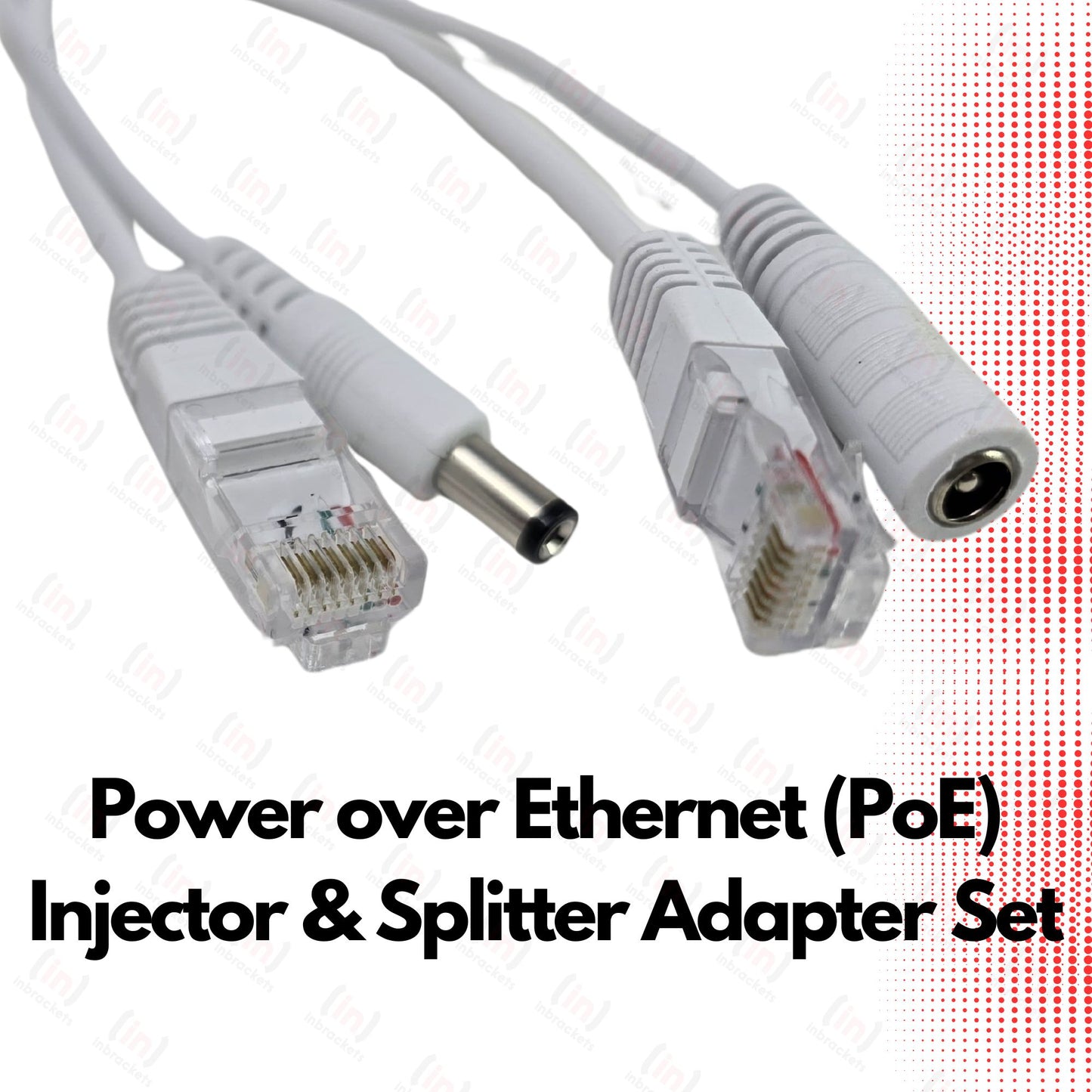 POE Passive Power Over Ethernet Adapter Injector Extractor Kit Ethernet GigaBit