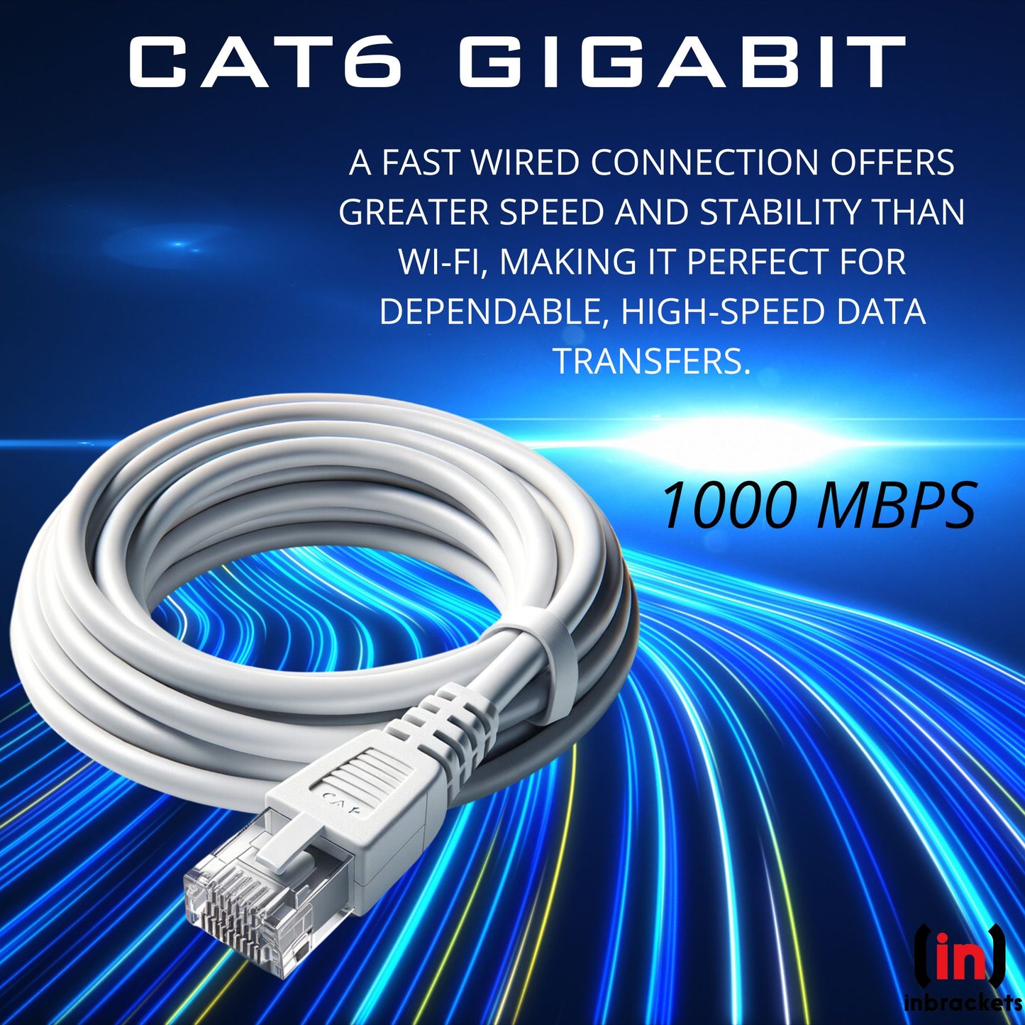 CAT 6 Ethernet Network Cable 2m White RJ45 Patch Lead