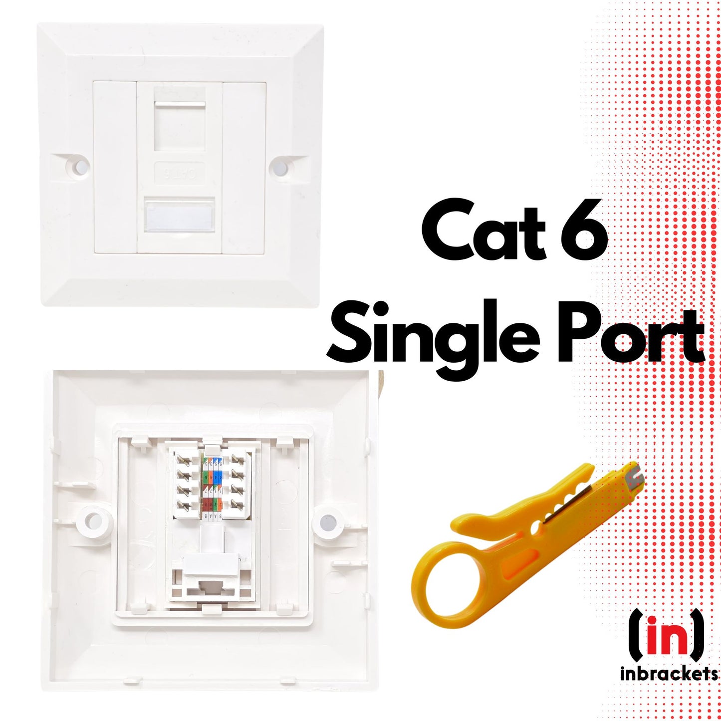 Cat6 RJ45 Face Plate Network Ethernet data Wall socket FacePlate 1 2 4 Port with IDC tool