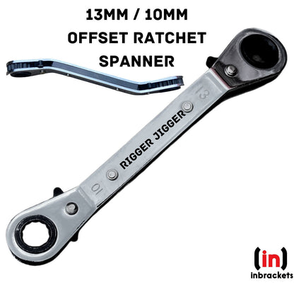 10mm 13mm Rigger Jigger Offset Ratchet spanner Tool Ring Satellite spanner